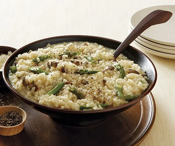 Mushroom and Asparagus Risotto