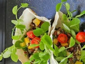 Pea Shoot and Quinoa Pita Pocket Sandwich