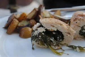 Chicken Stuffed with Spinach, Feta and Pine Nuts