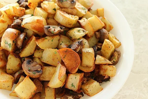 Roasted Potatoes and Mushrooms
