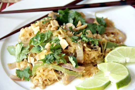 Asian Peanut Spaghetti Squash Stir-Fry