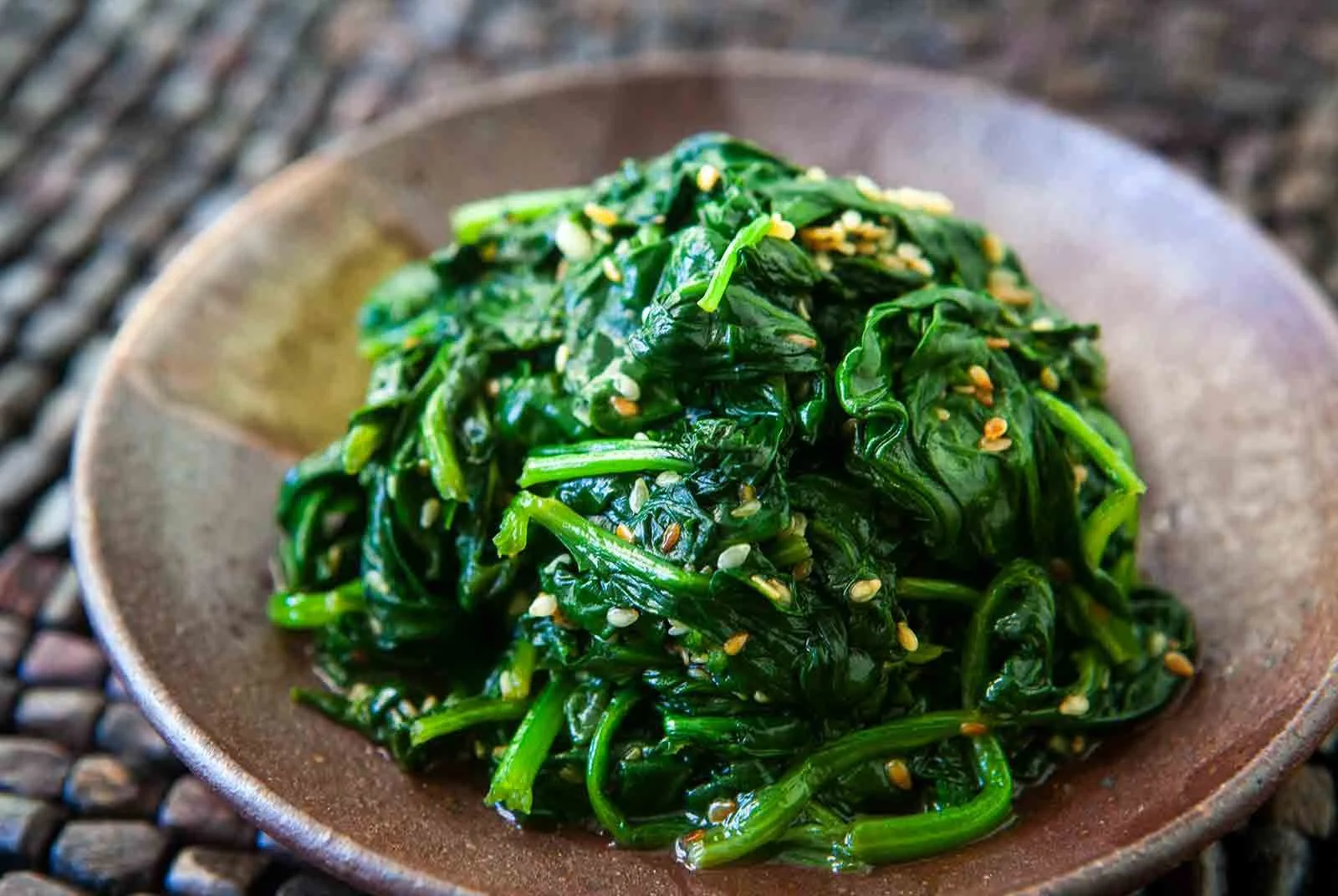 Baby Spinach with Sesame and Garlic
