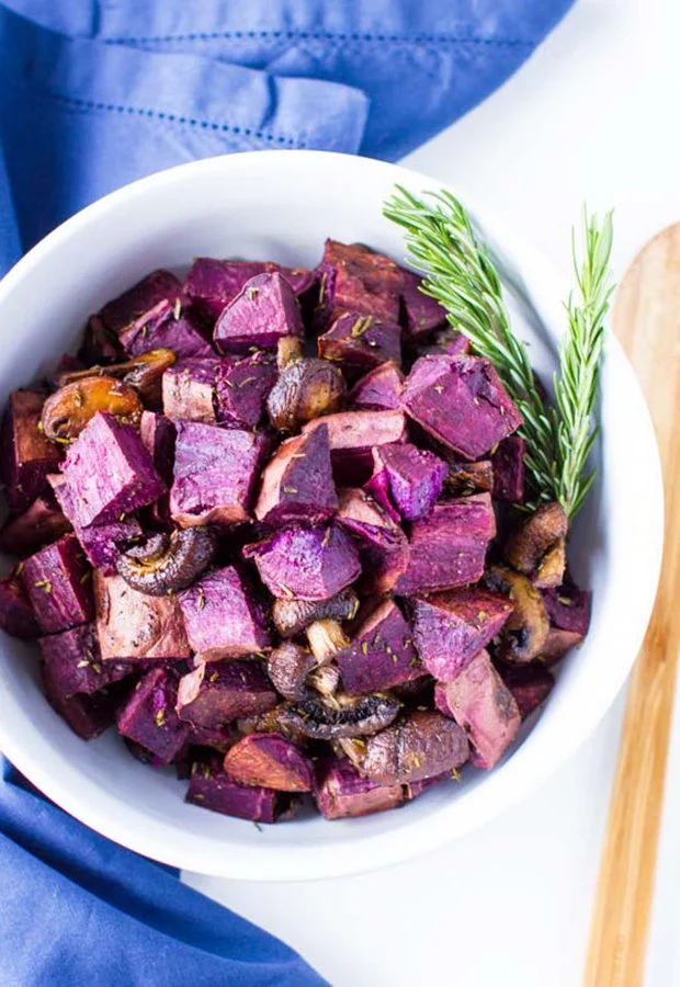 Roasted Purple Sweet Potatoes
