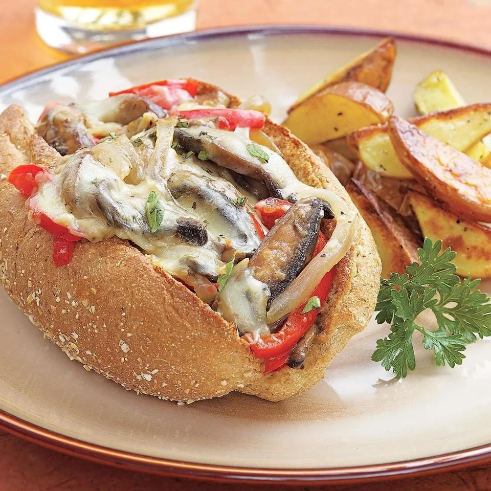 Portobello cheese steak