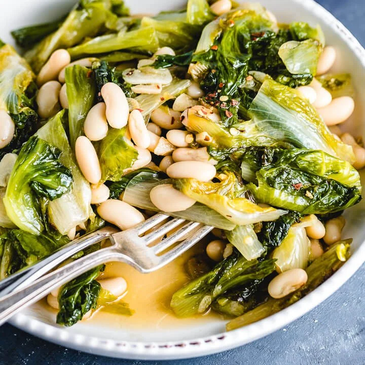 Escarole with White Beans and Parsley