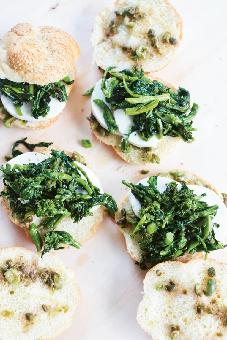 Pressed Broccoli Rabe and Mozzarella Sandwiches