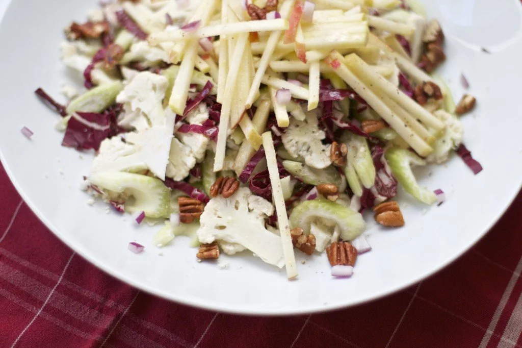 Cauliflower, Apple, Romaine and Celery Salad