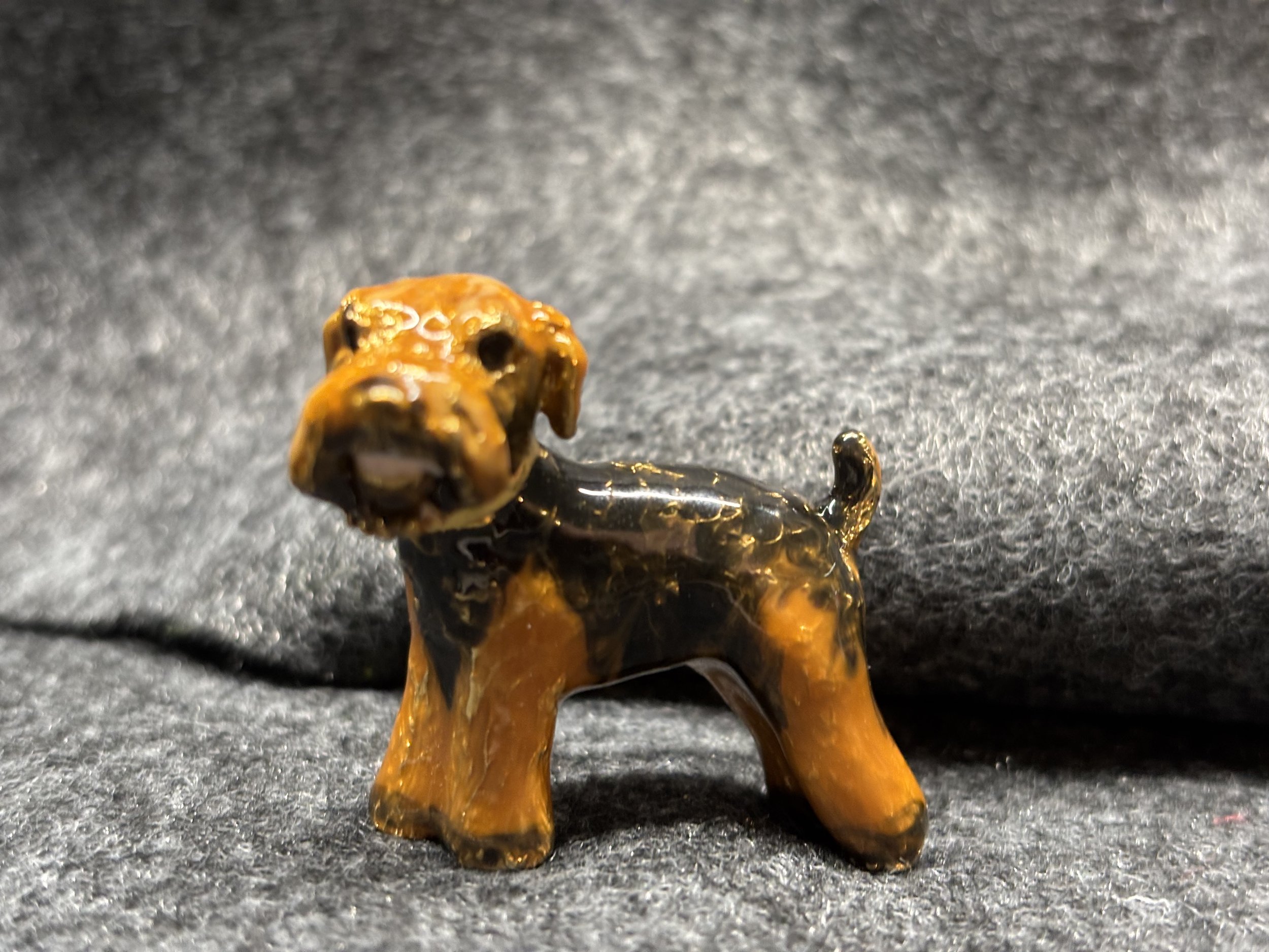 Signed, Enamel Terrier Pin