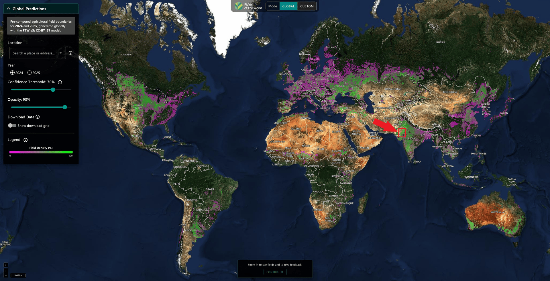 A Global Map of Fields for Real-World Use