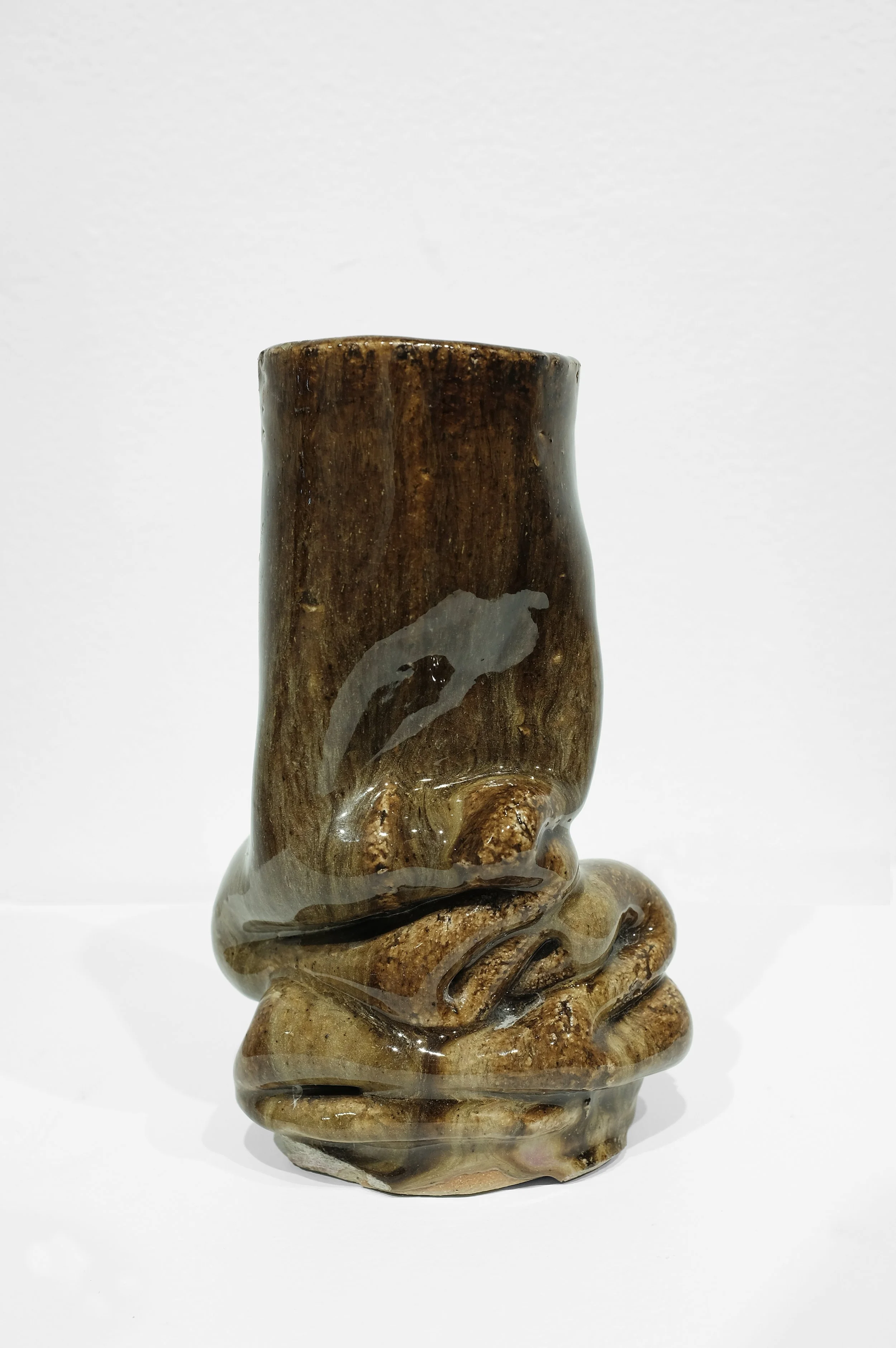 T1 stoneware, mix glazes, H: 7.5 x W: 5 x D: 3 Inches