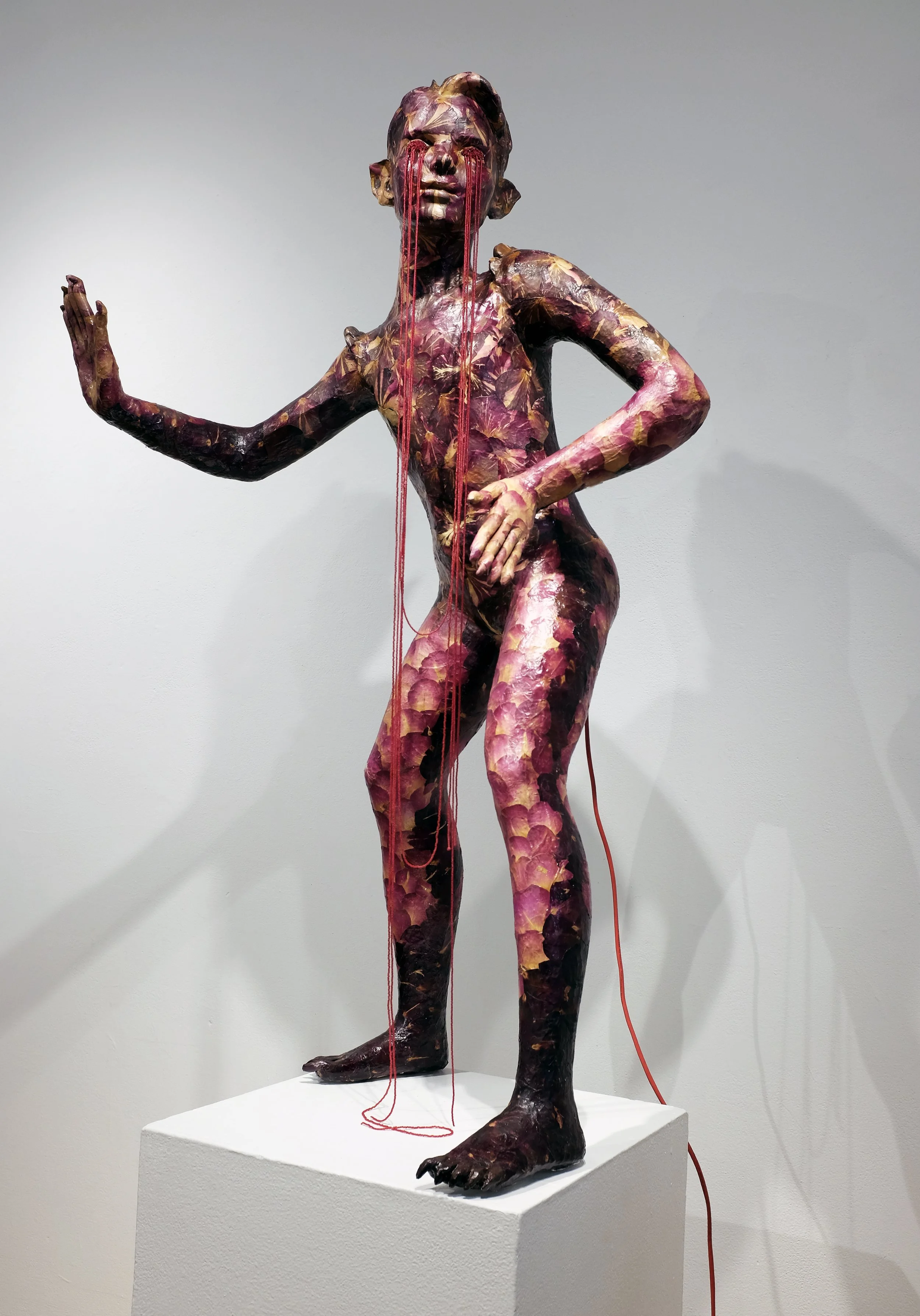 Mannequin parts, epoxy clay, flower petals, medium, beads, H:48"xW:23"xD:16"