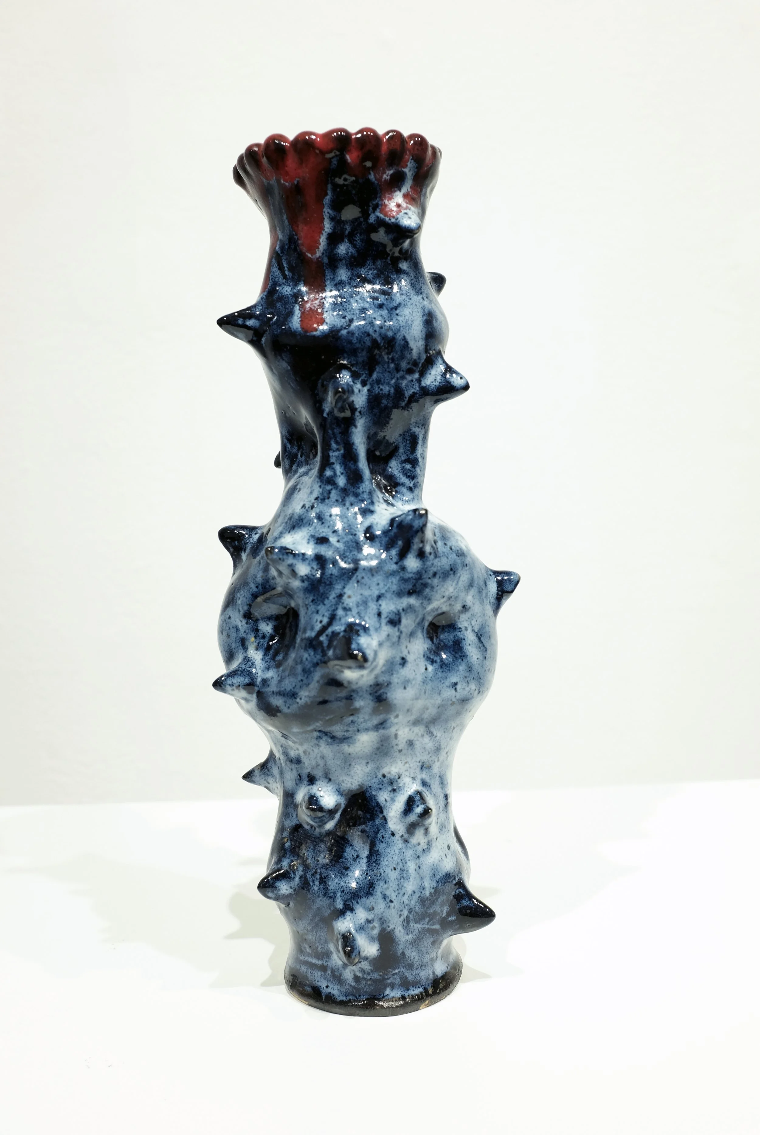 T1 stoneware, mix glazes, H: 10 x W: 4.5 x D: 2.5 Inches