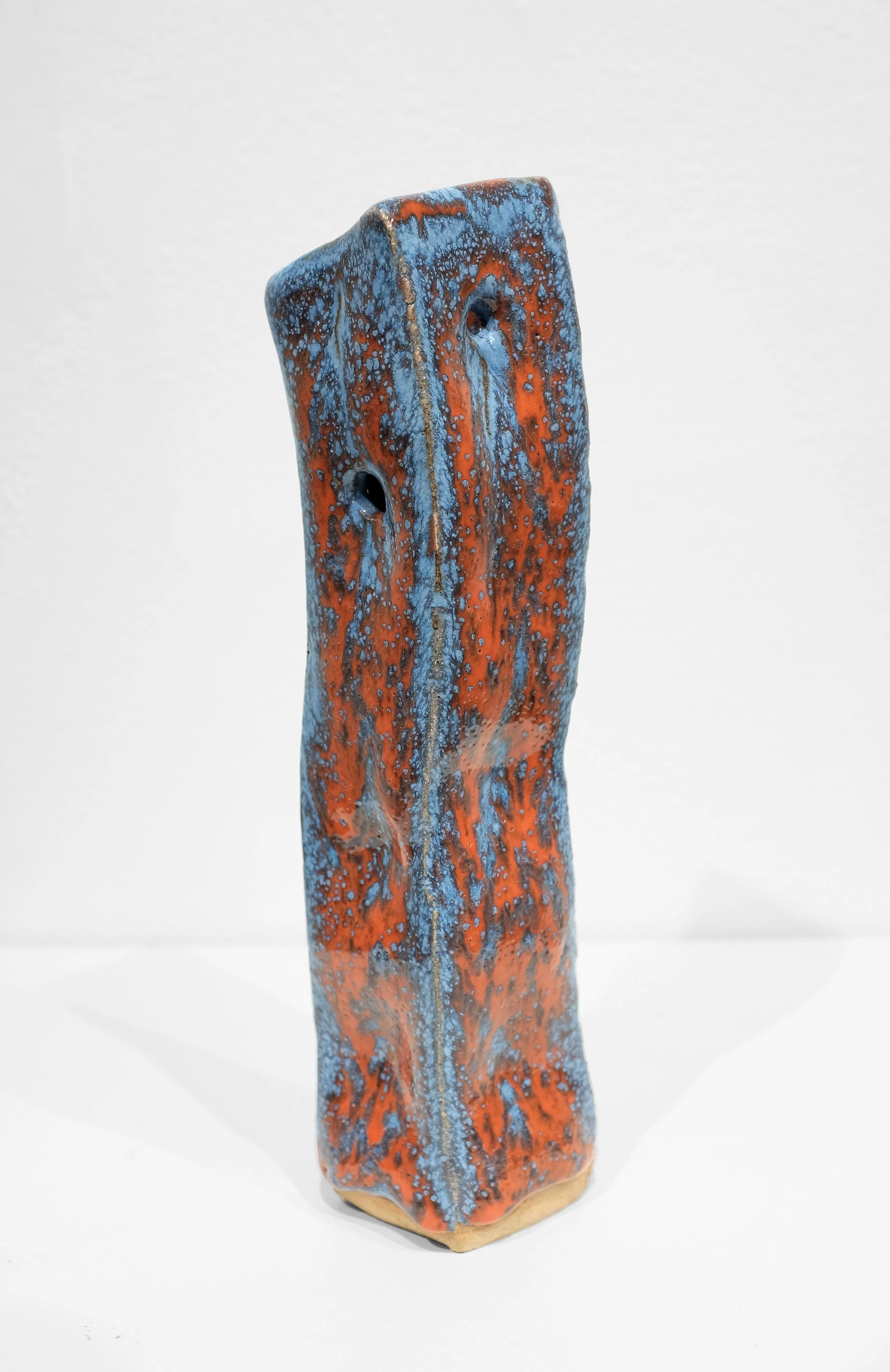 T1 stoneware, mix glazes, H: 9.5 x W: 2 x D: 2 Inches