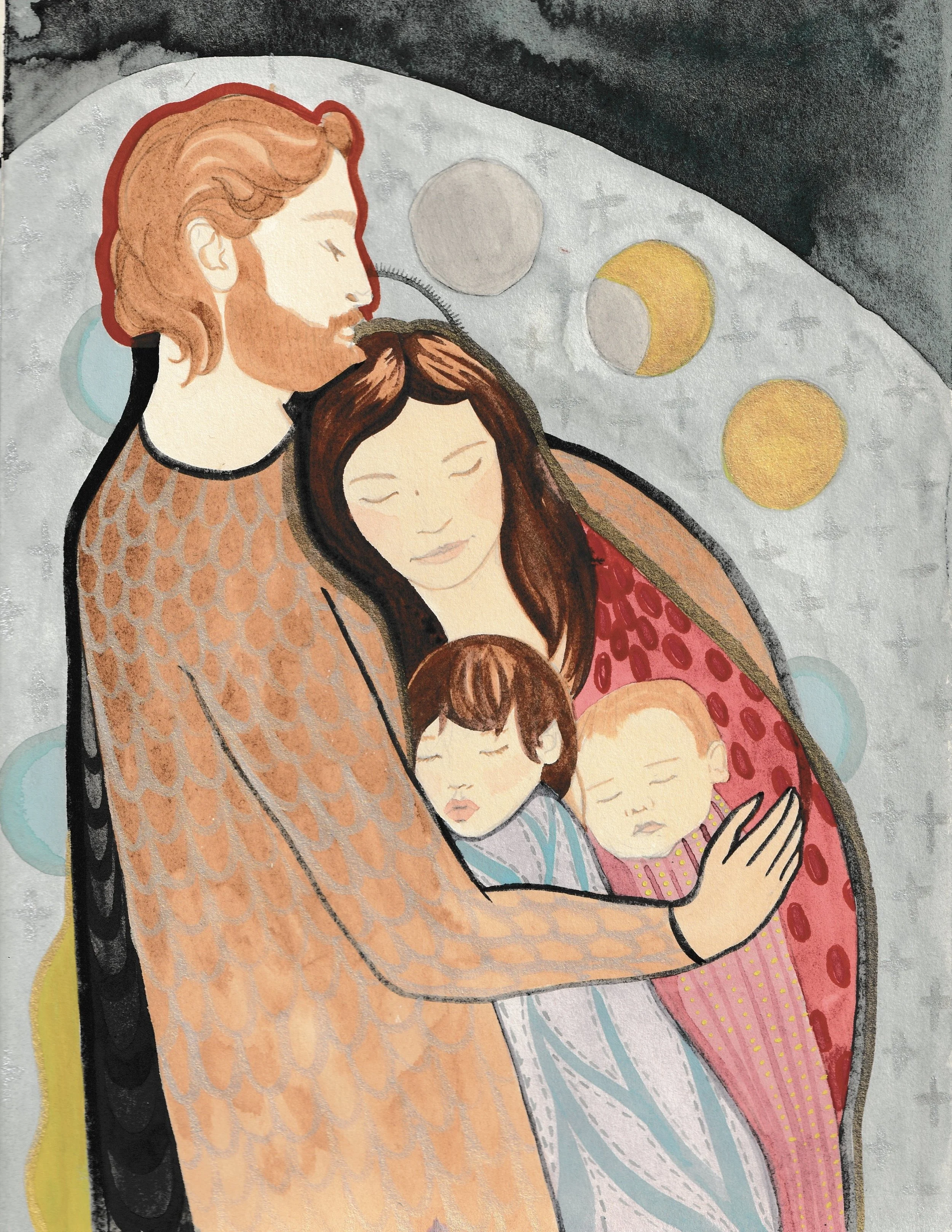 Family // Watercolor on paper // 9x11" // -private collection-