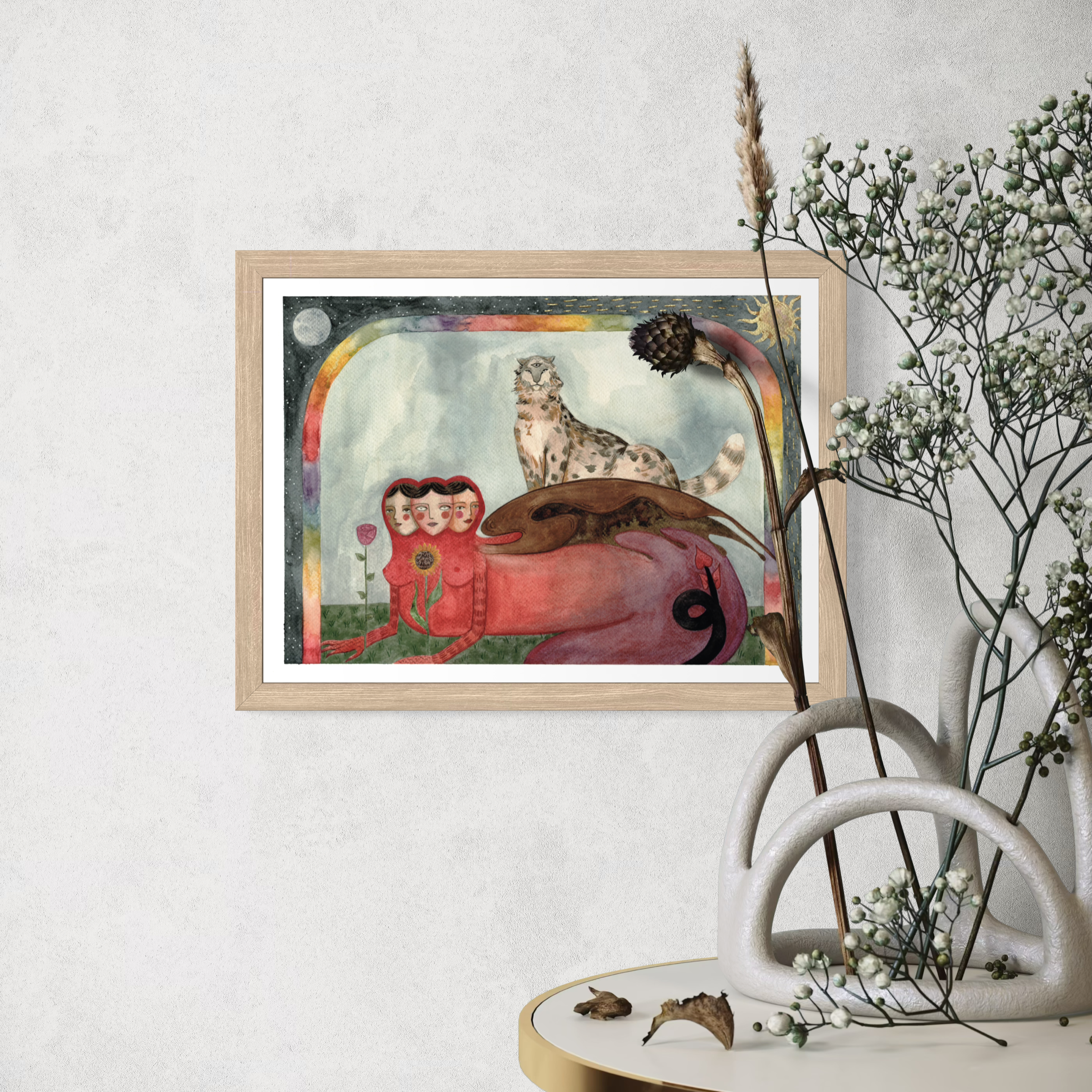 The Dragon and The Snow Leopard Limited Edition Print