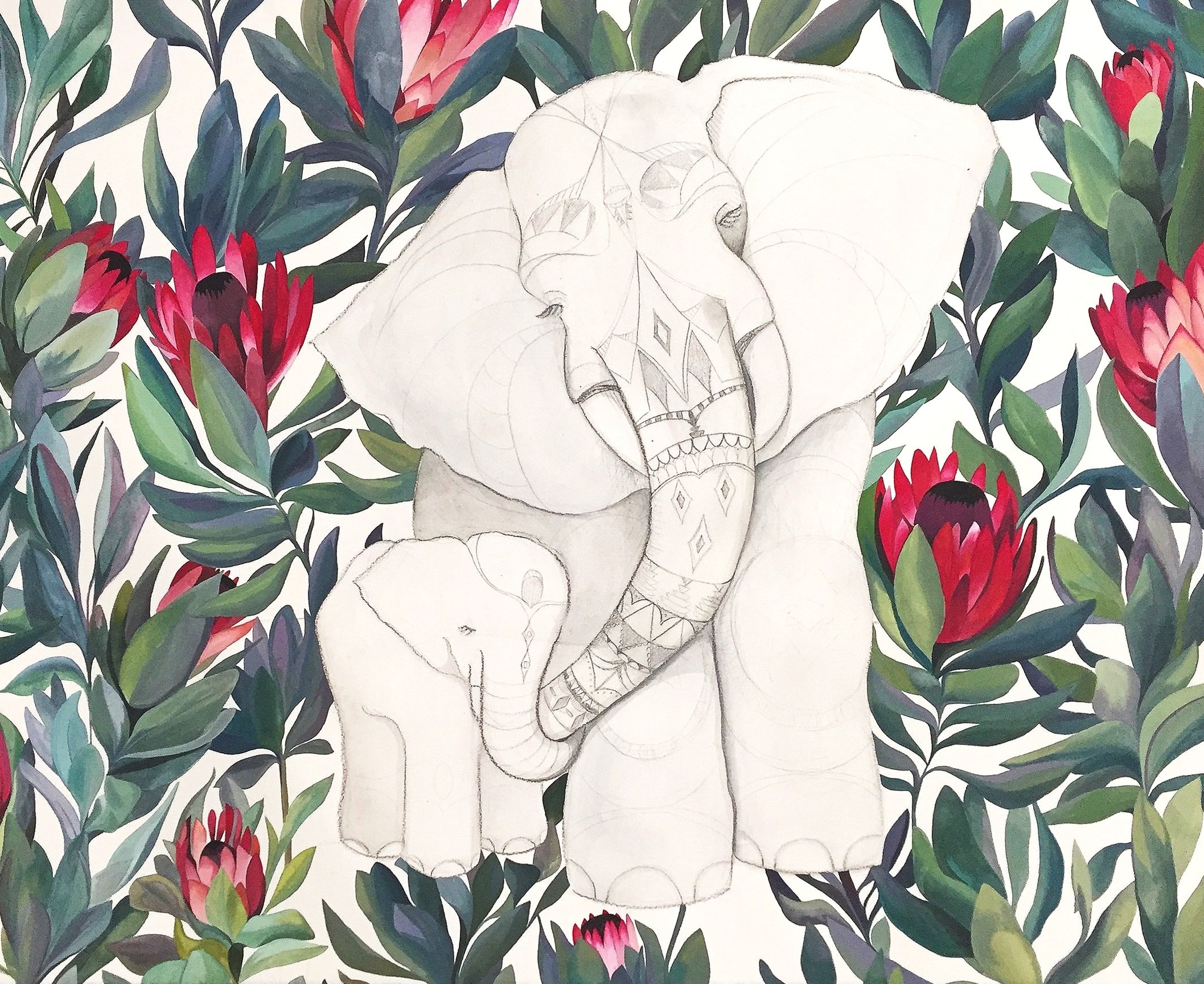 For Penny // Gouache on paper // 24x36"