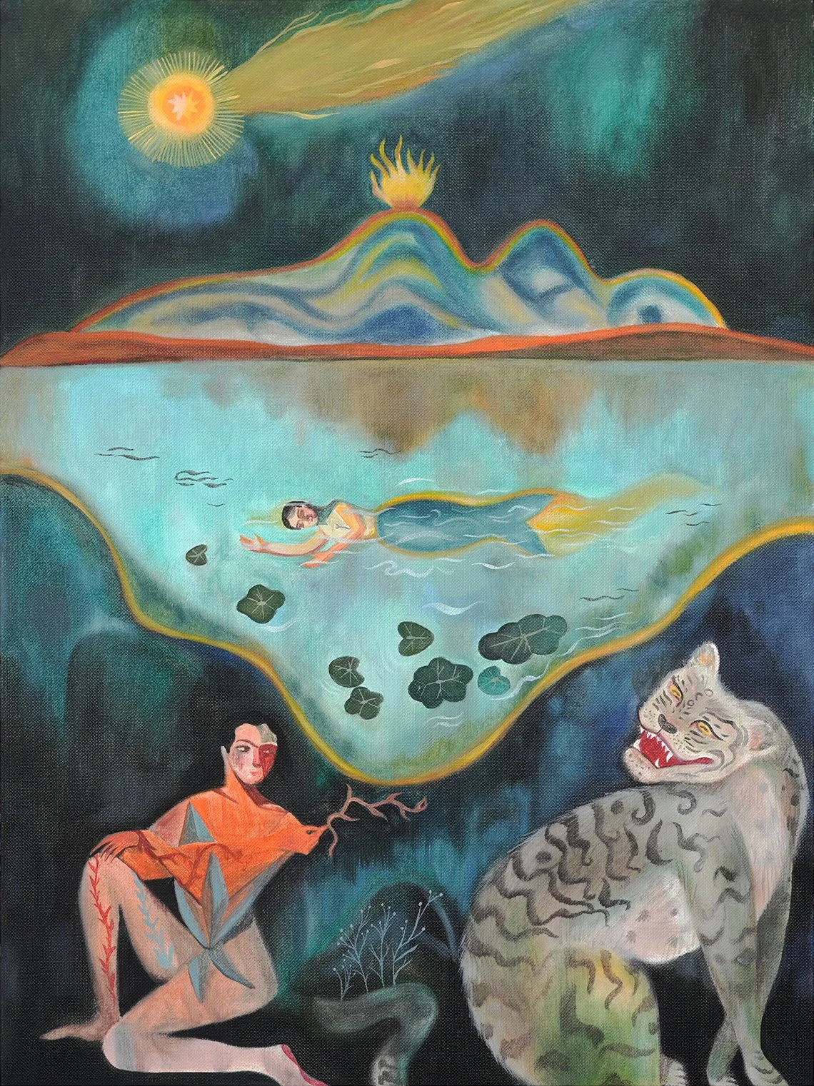 Study of Olaf Hajek // Oil on canvas paper // 11.5x17.5"