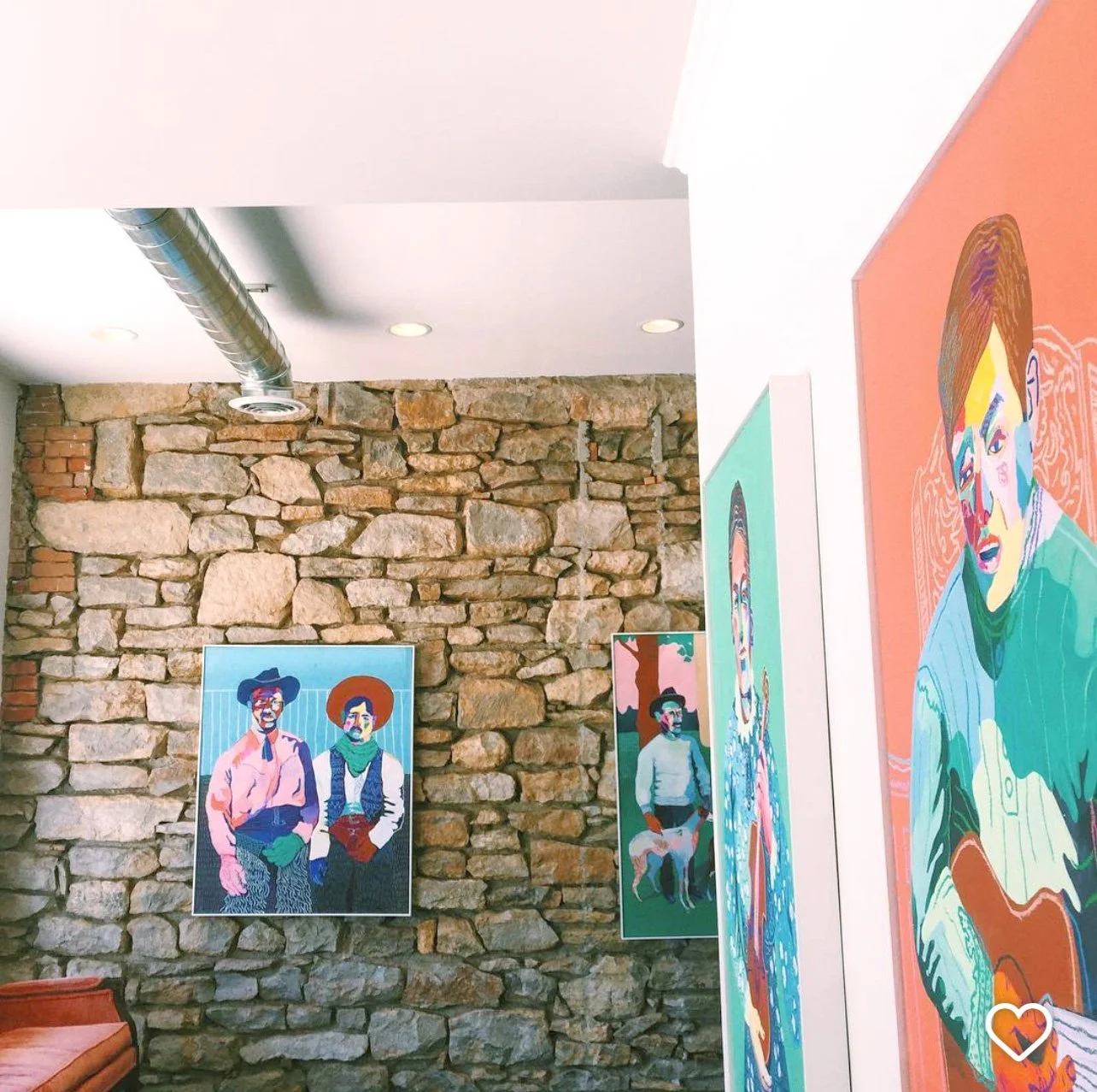 john holcomb. kansas painter. chroma cowboys. early show. oil pastel. acrylic.