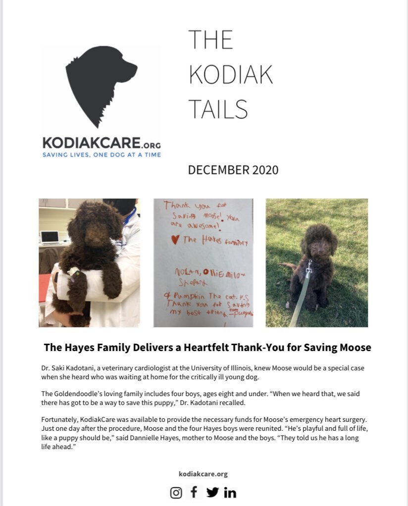 The Hayes Family Delivers a Heartfelt Thank You for Saving Moose- The Kodiak Tails 12.20 
