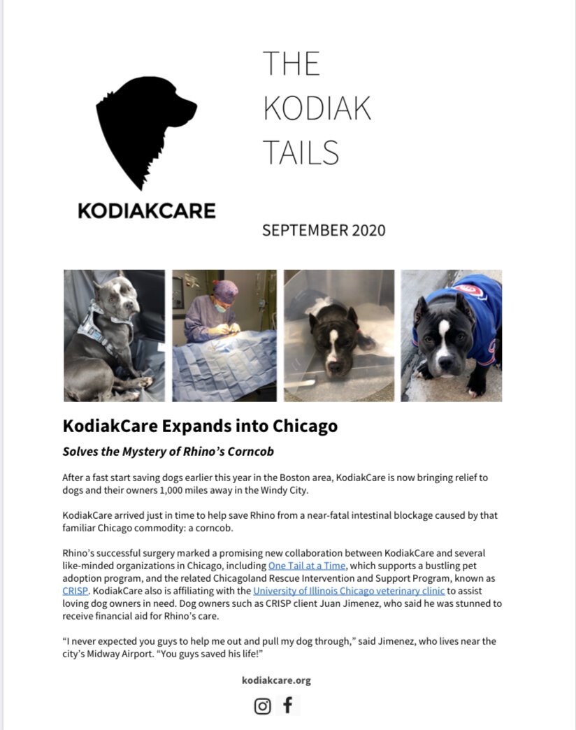 KodiakCare expands to Chicago. 9.20 KodiakCare Newsletter