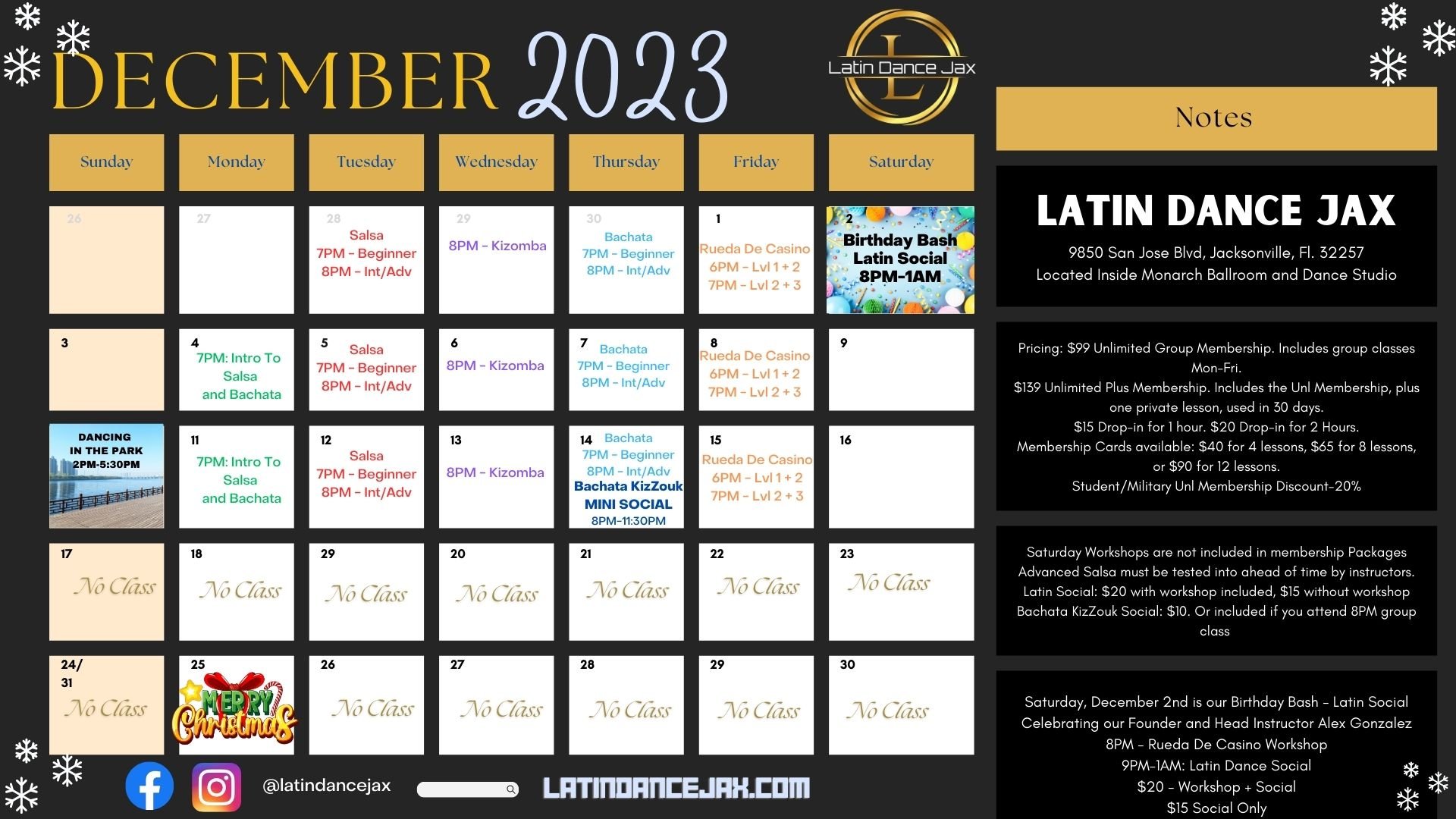 Latin Dance Classes Events in Jacksonville, FL Calendar Salsa