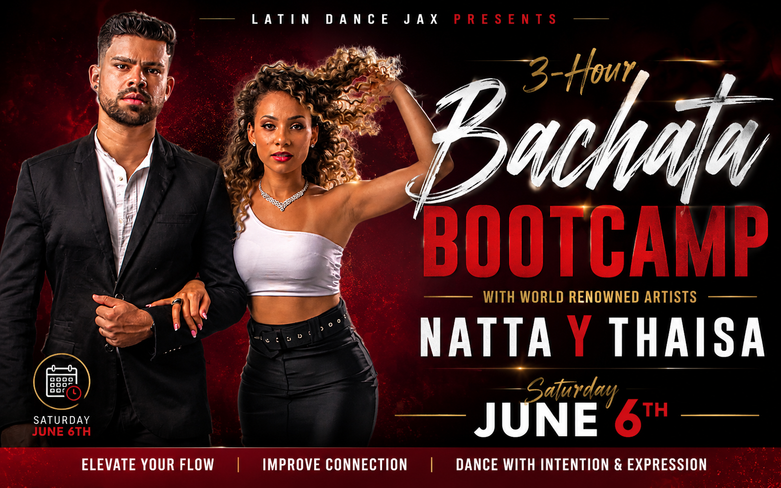 3 Hour Bachata Flow Bootcamp + Half-Anniversary Social Experience (FULL PASS)