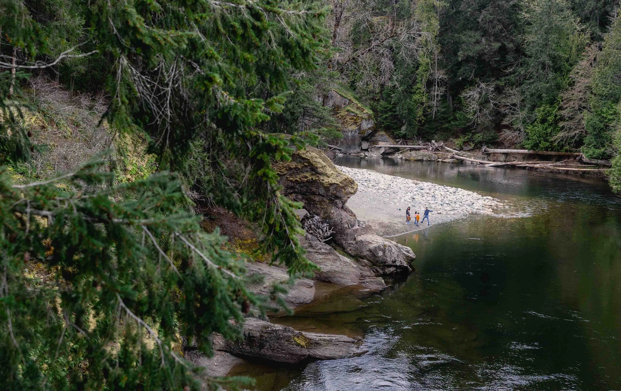 Top Bridge Park viewpoint from the bridge in Parksville