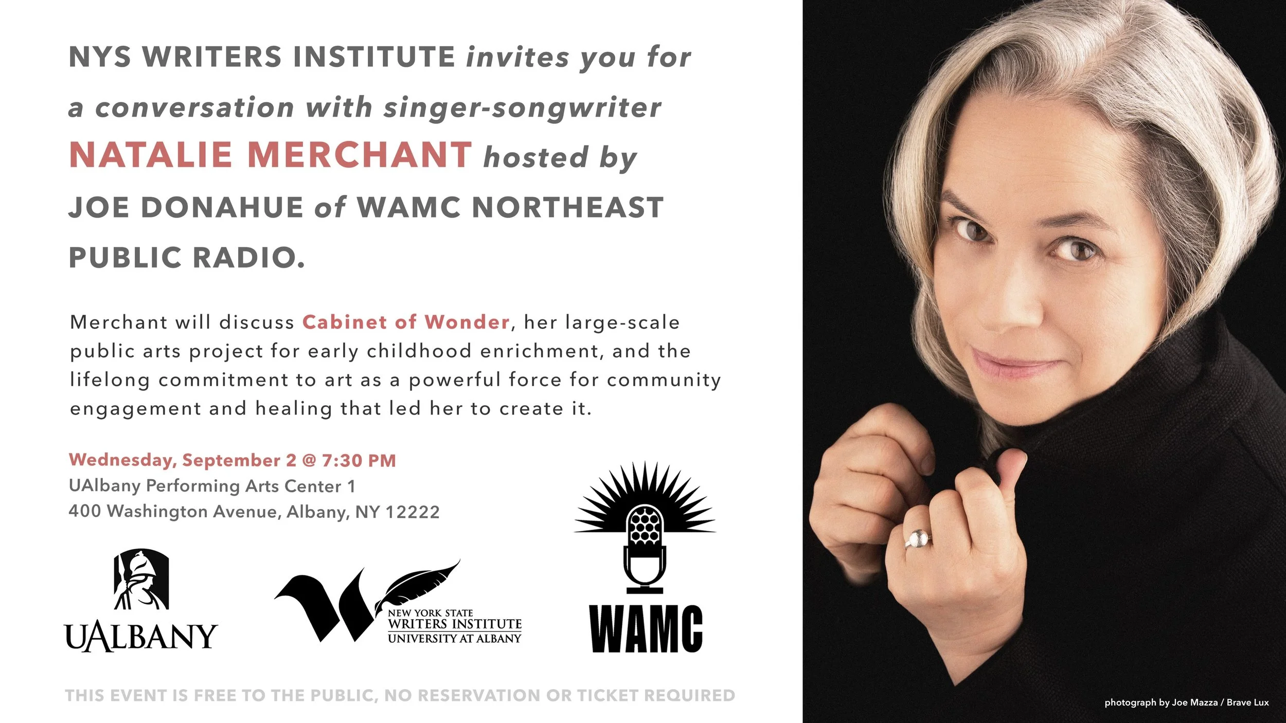 I&rsquo;m really looking forward to my conversation with&nbsp;@wamcradio&rsquo;s&nbsp;@josephcdonahue&nbsp;on Wednesday night (at&nbsp;@UAlbany). We&rsquo;ll be talking about how @cabinetofwonderofficial began in nearby Troy, NY, where I volunteered 