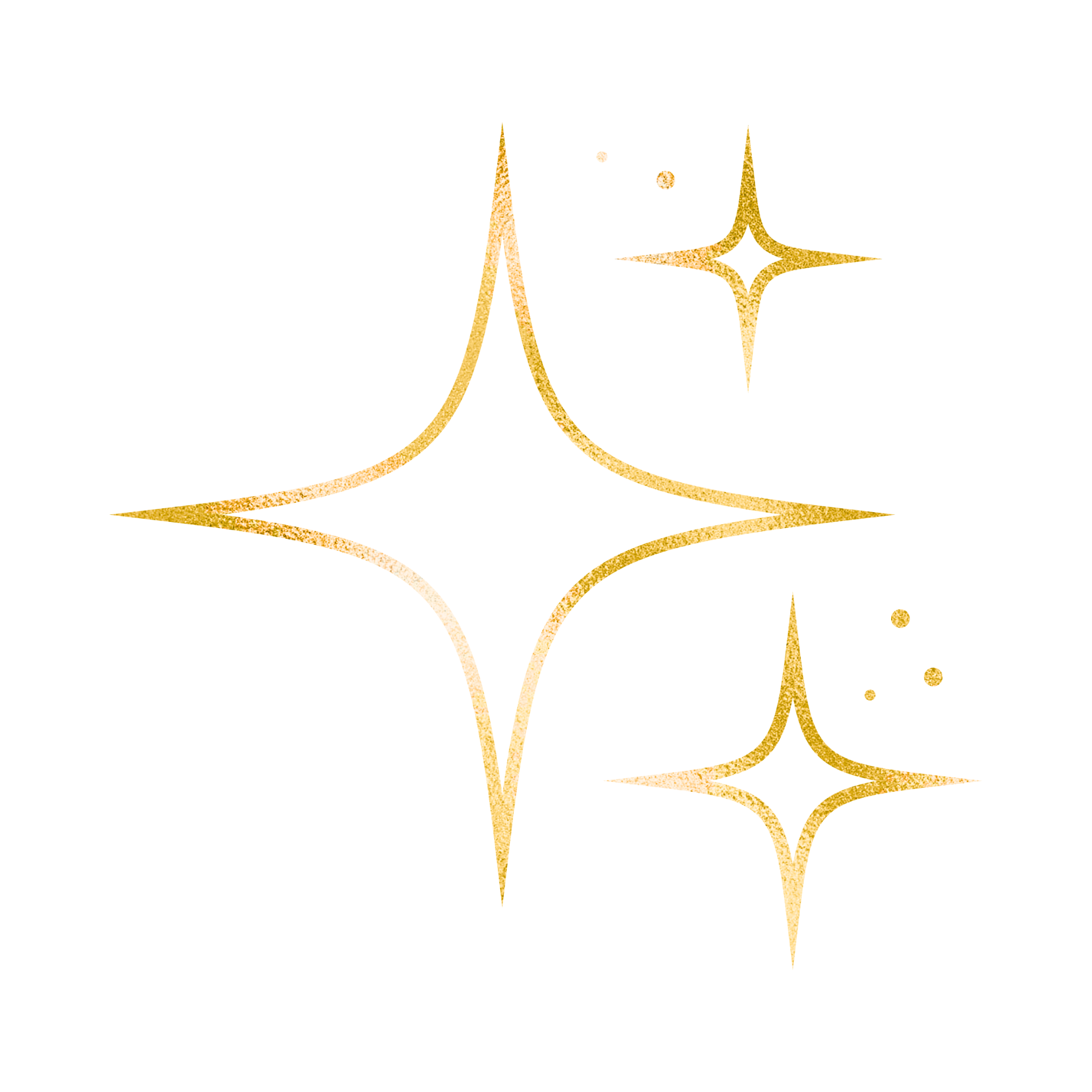 Gold sparkles and stars on a black background, resembling a festive or celebratory design.
