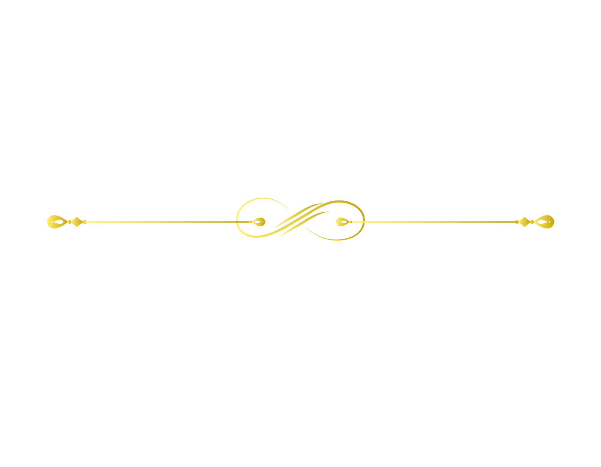 Decorative gold and red horizontal line with ornate design in the middle.