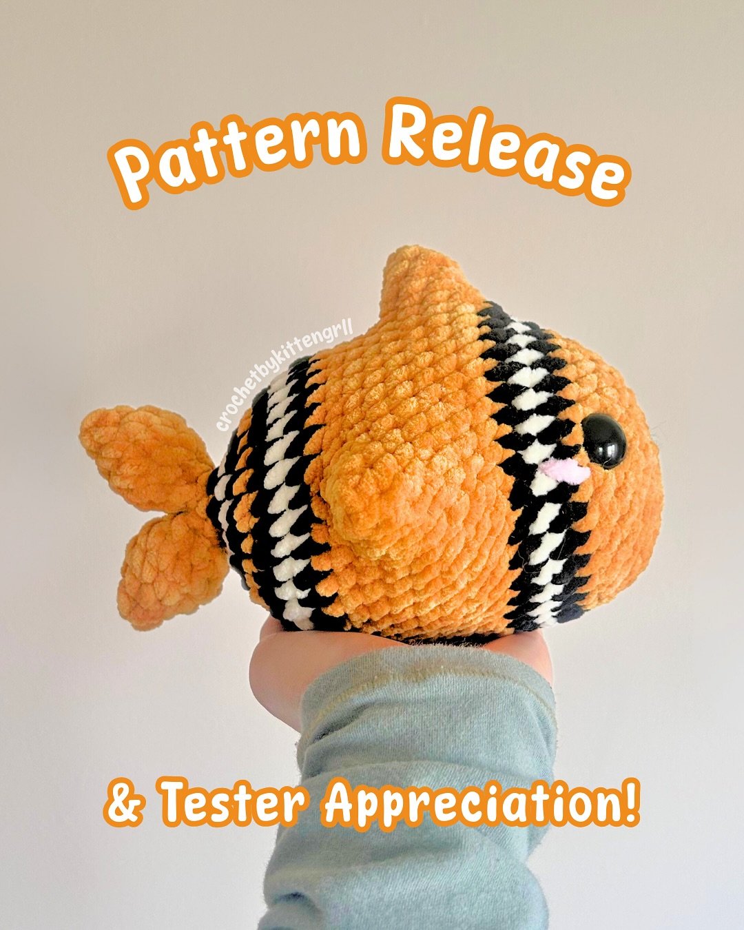 My No-Sew Baby Fishies pattern is officially released on my website, Etsy, and Ribblr! You can find the πs in my bio! π it’s a quick make, with no sewing required! I even have a few tips within the pattern on how to avoid gaps when connecting