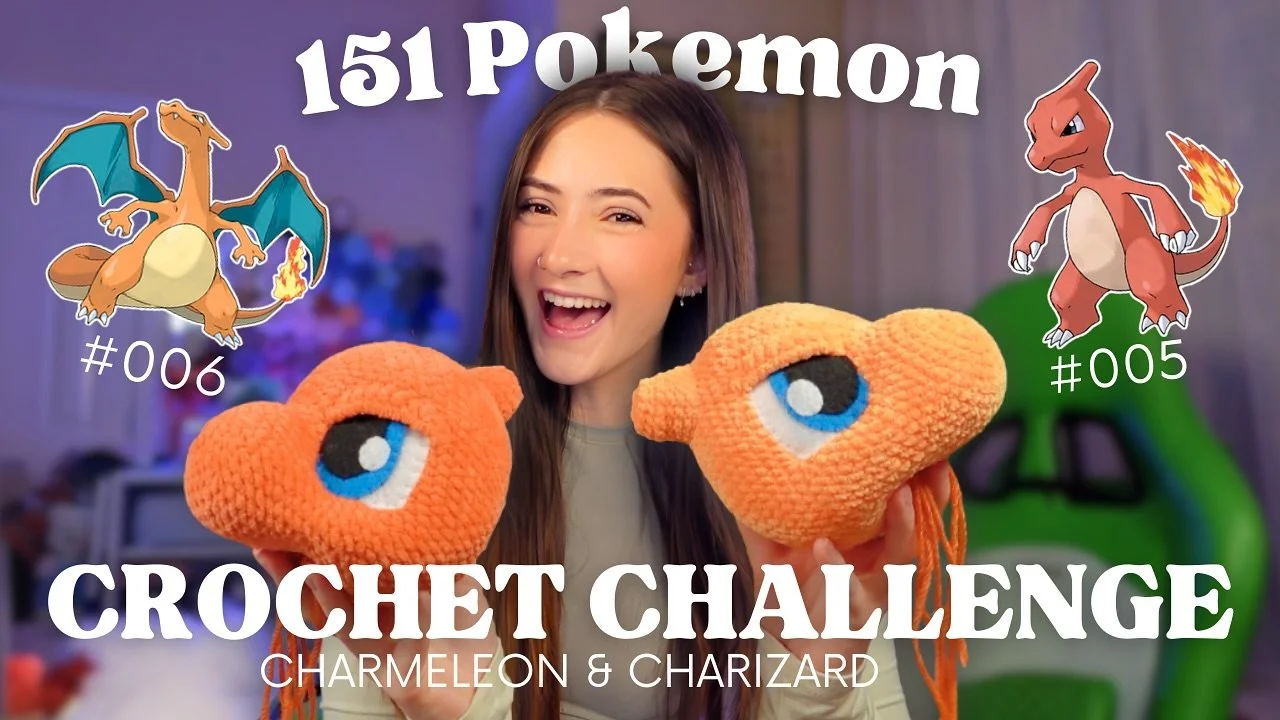 The next episode of the 151 Pokemon Challenge is finally out on YouTube!!! Since I made 2 at a time and I also struggled really bad to make these, the episode is nearly an hour long π
So grab your crochet hooks and crochet along with me while you wa