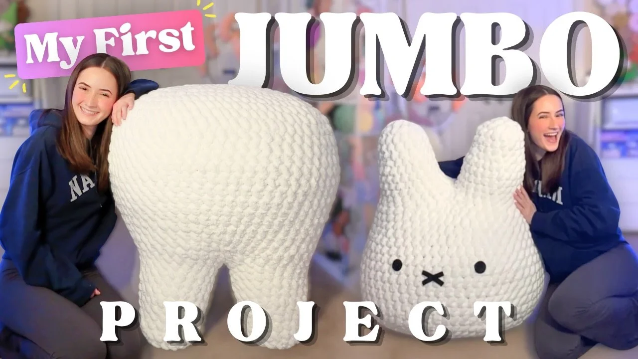 My vlog of crocheting my first jumbo project is gonna be live at 6PM EST today on YouTube!! It&rsquo;s an hour long so save it for when you need something to crochet along to&hellip; there&rsquo;s a lot of yapping 😂 (you&rsquo;ll also see where this