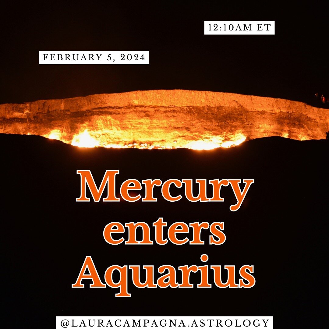 Our critical thinking skills get sharpened when Mercury enters Aquarius at 12:10AM ET on February 5th. 

Mercury in Saturn&rsquo;s air sign is more open minded and objective than the rooted rules of Cap. The water bearer holds the higher perspective 