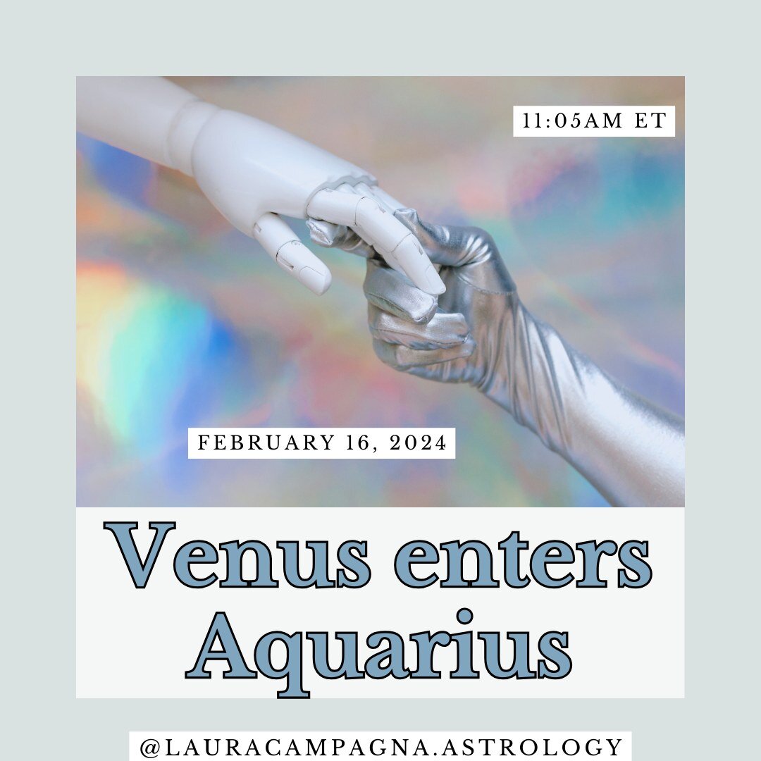 Venus enters Aquarius at 11:05AM ET on February 16, inviting us to take a step back from how we usually do relationships to create more space. There are now 5 planets in Aquarius so don&rsquo;t be surprised if things feel a little strange. 

Detachme