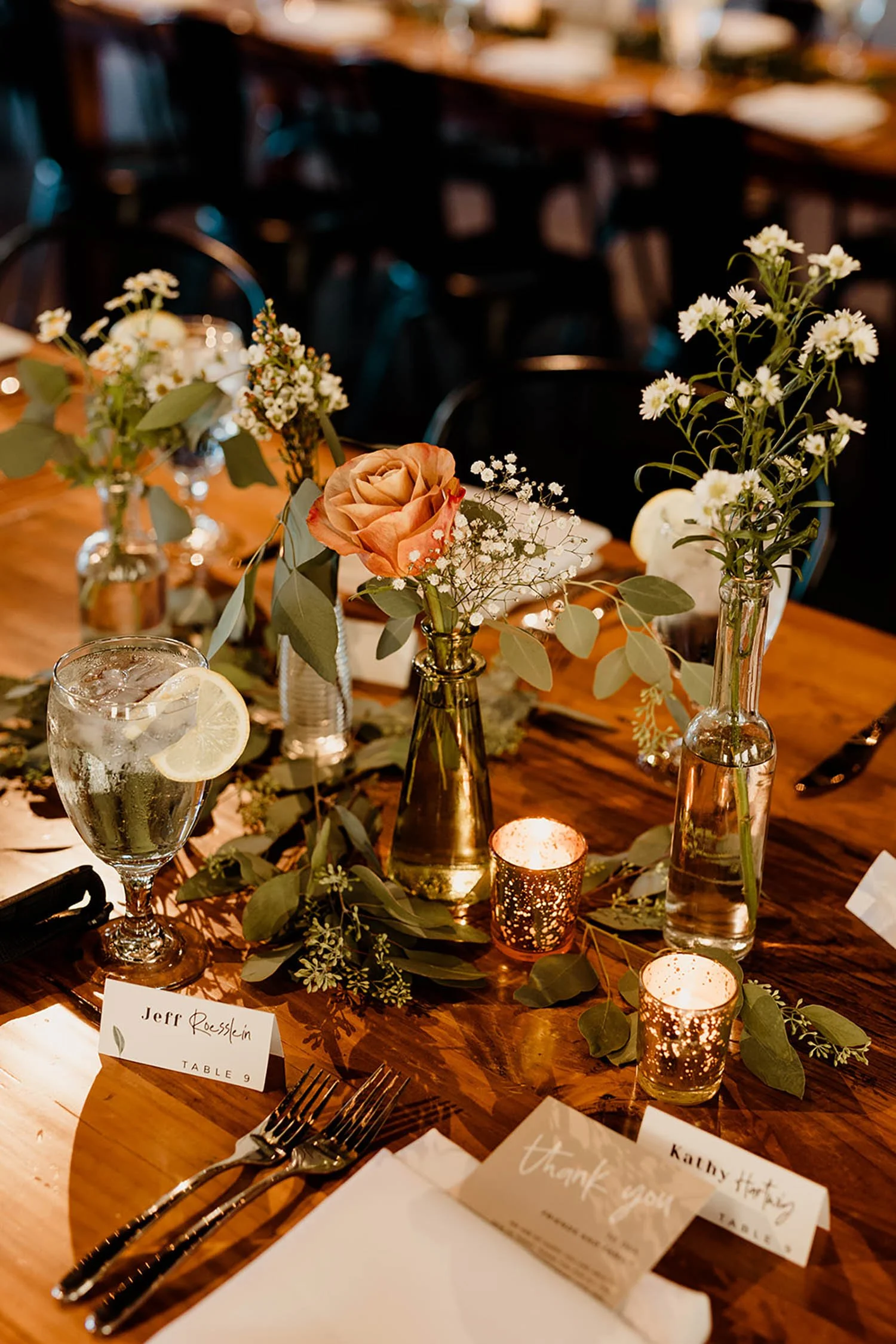 reception table shopping list