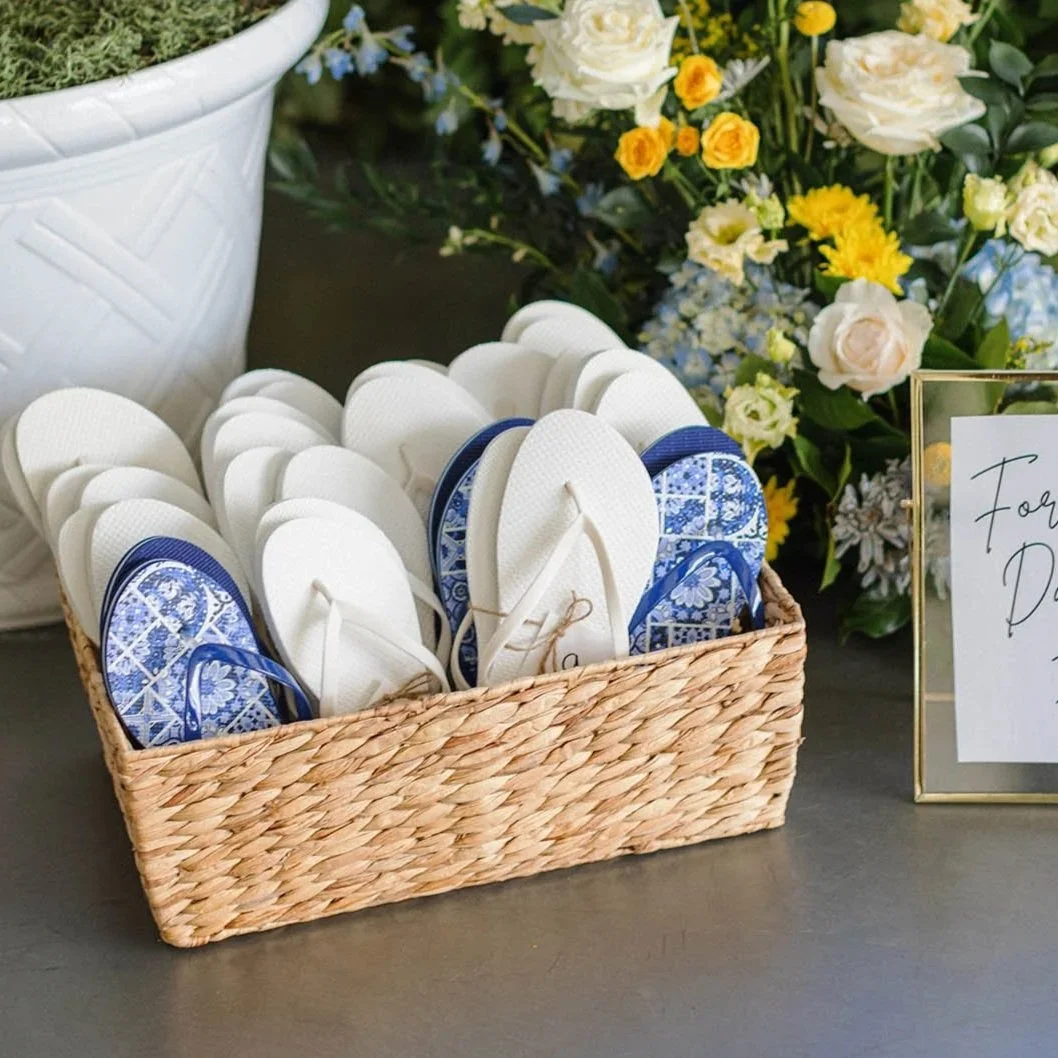 large wicker basket for wedding planner