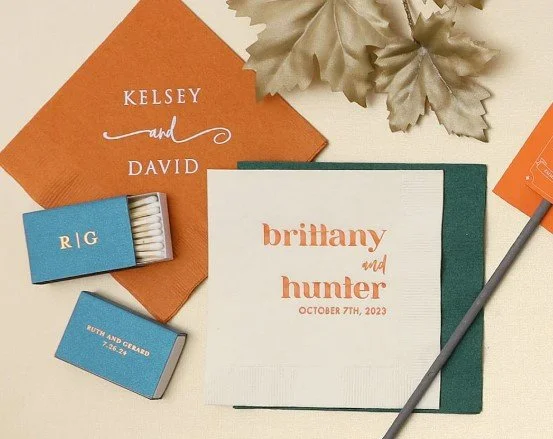 custom matchbooks napkins and cups