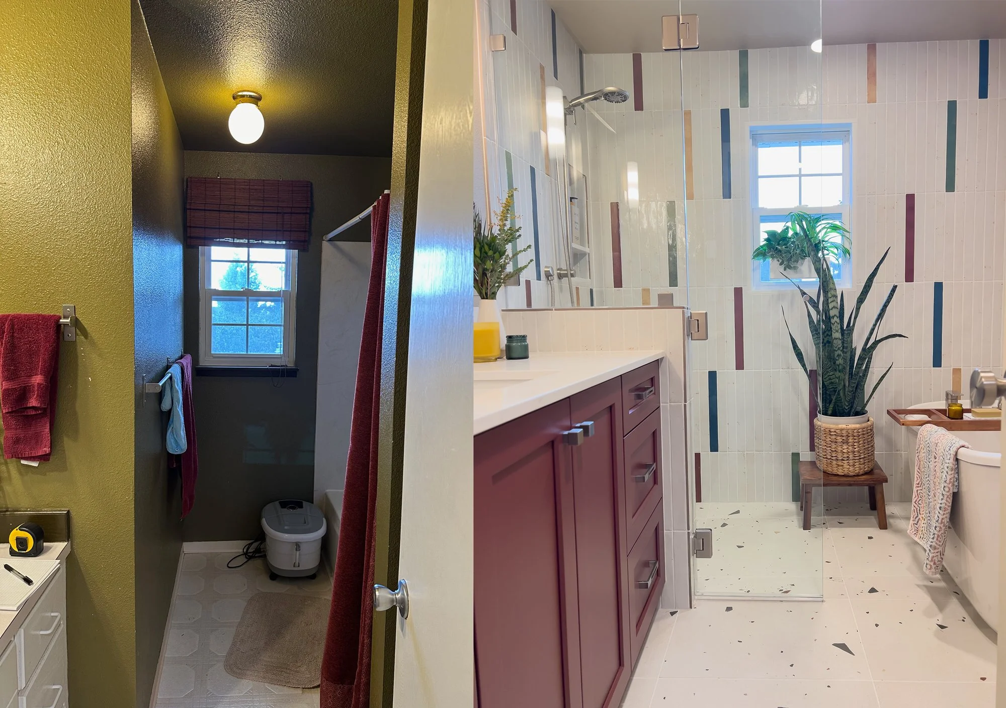 Before and After Bathroom Gut Remodel