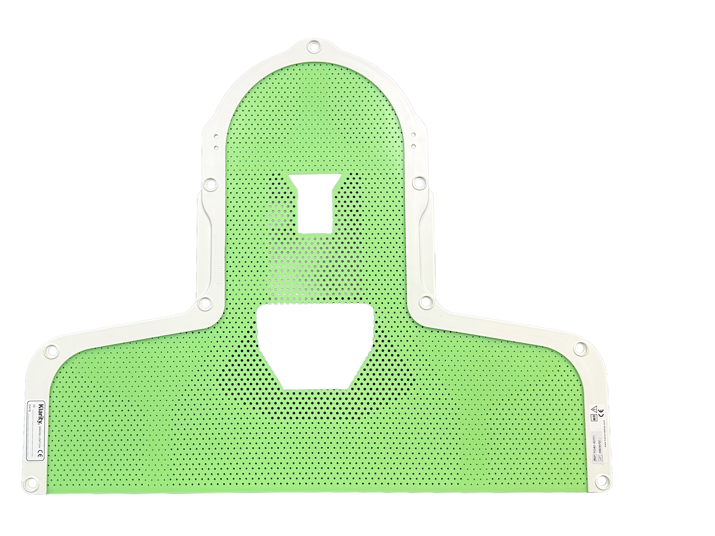 RG461-8STF1 Klarity Green® S-type Open Face Open Trachea thermoplastic mask
