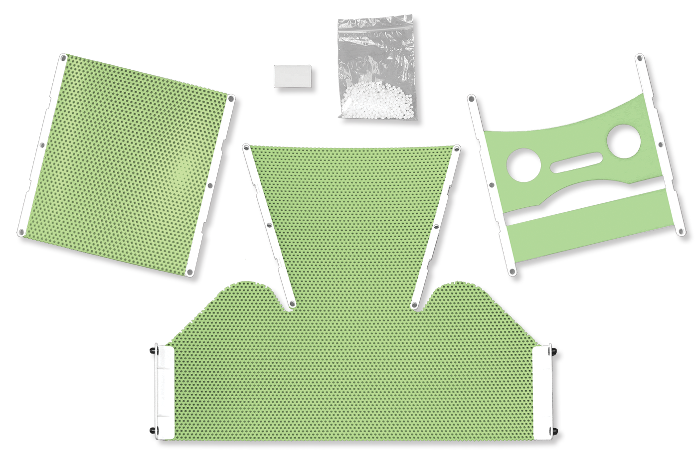 RG408-2 Klarity Green® Stereotactic thermoplastic mask for radiation therapy