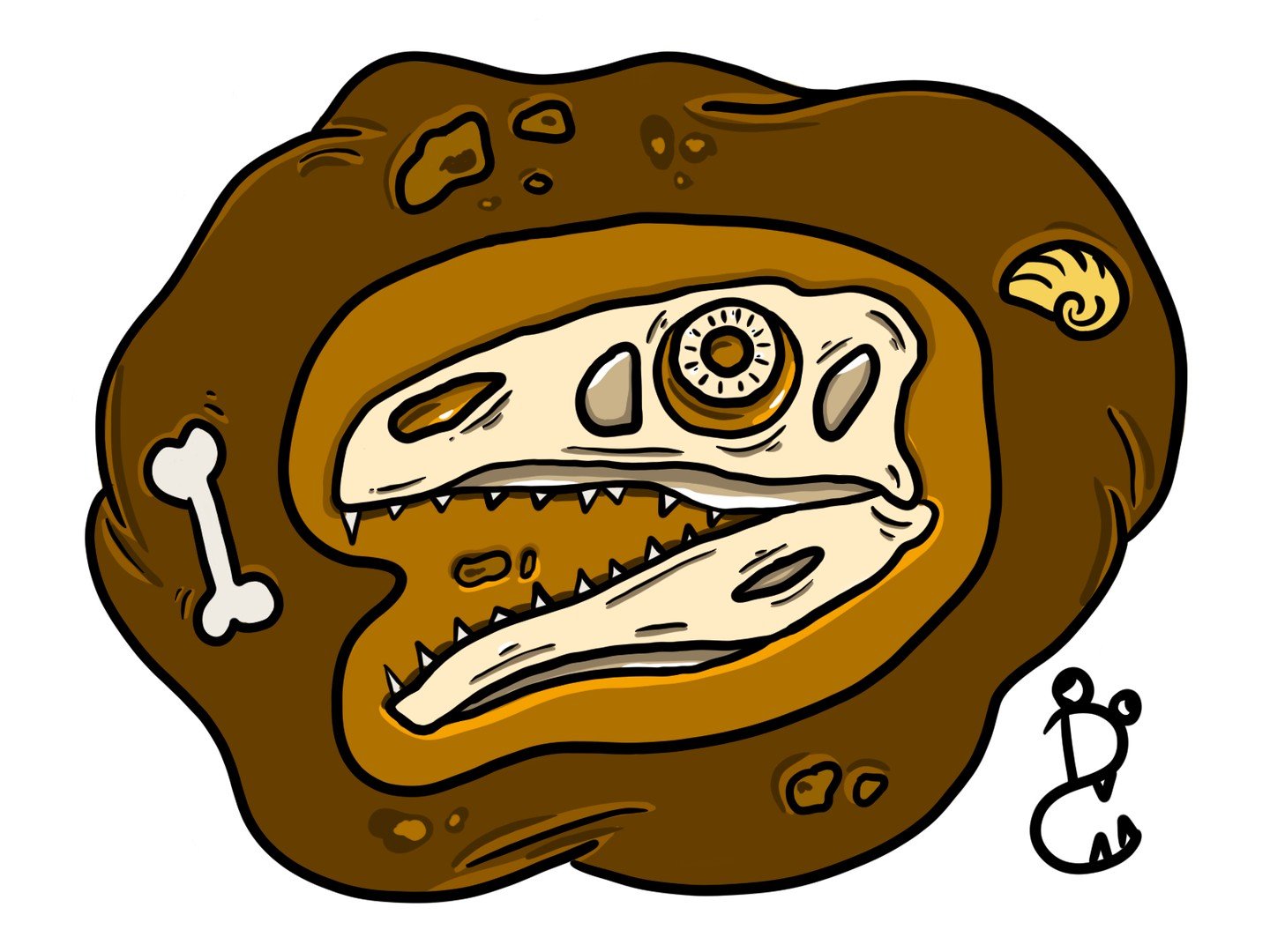Hey everyone! This piece is a therizinosaurus skull fossil. Thank you everyone for supporting me!

https://www.delphiniumcreates.com/posts/therizinosaurus-artwork-original-work

#artwork #cartoon #dinosaurs #dinosaur #fossil #fossils #dino
