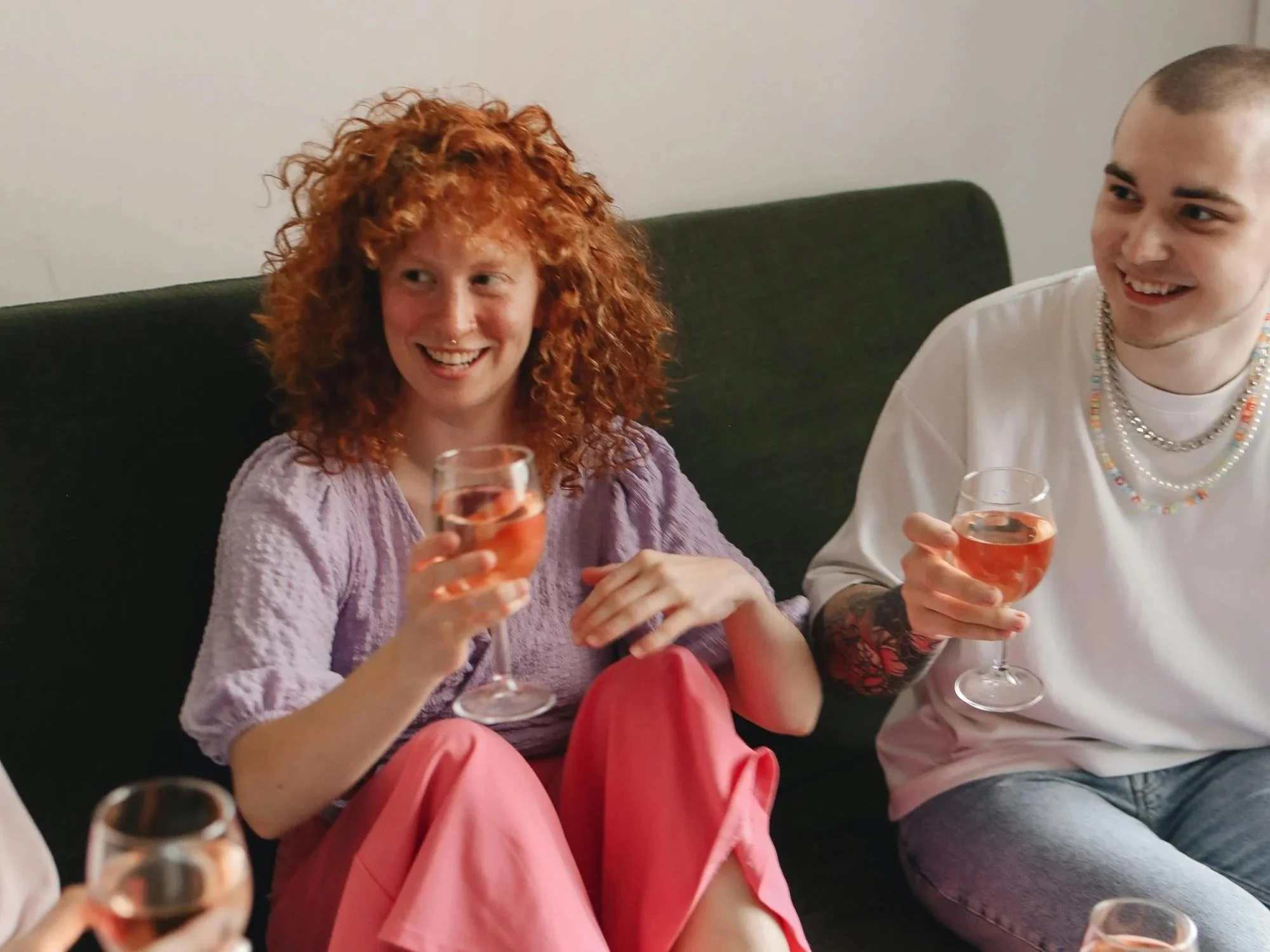 lgbtq friends together on sofa chosen family