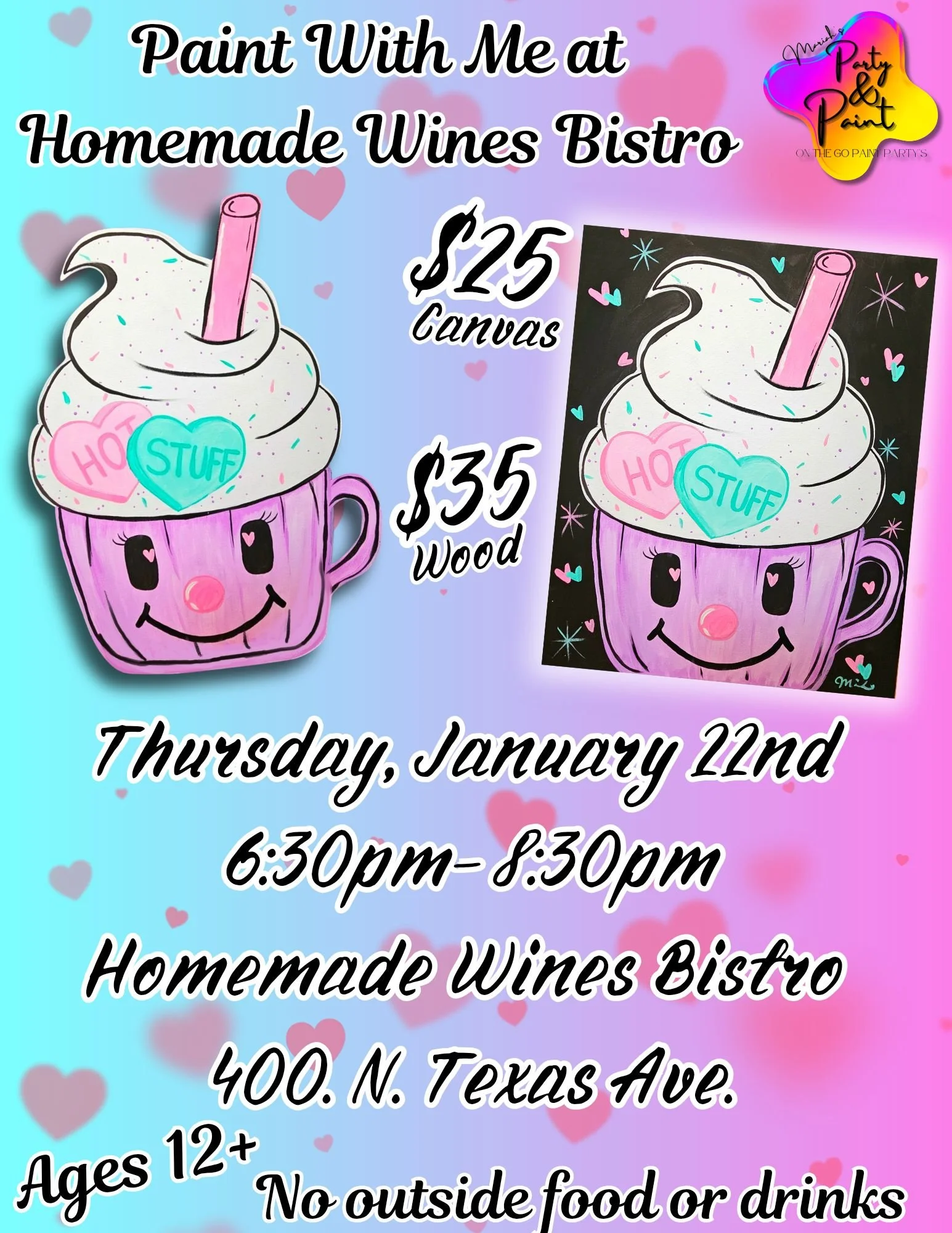 Paint With Me at Homemade Wines 