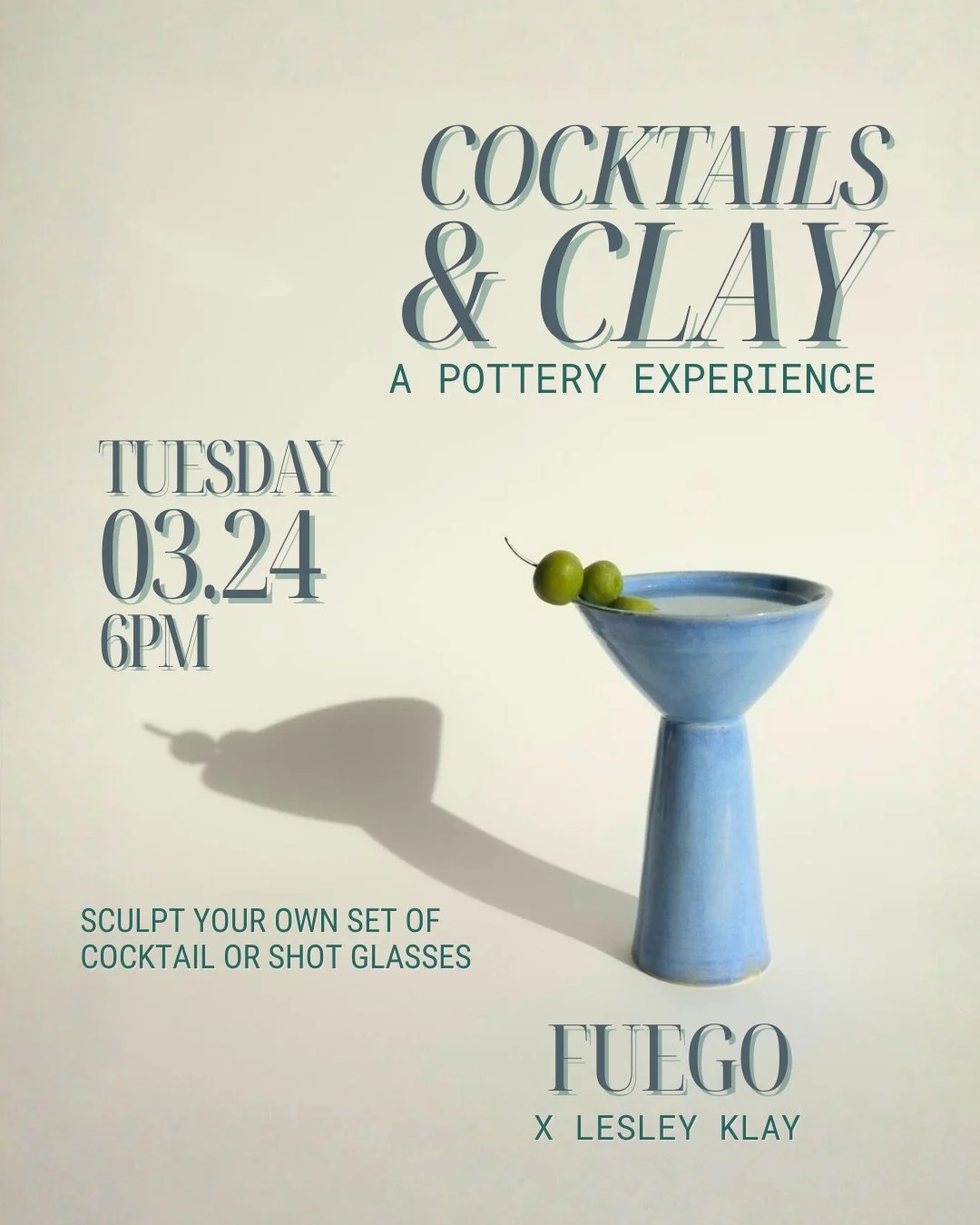 Cocktails & Clay