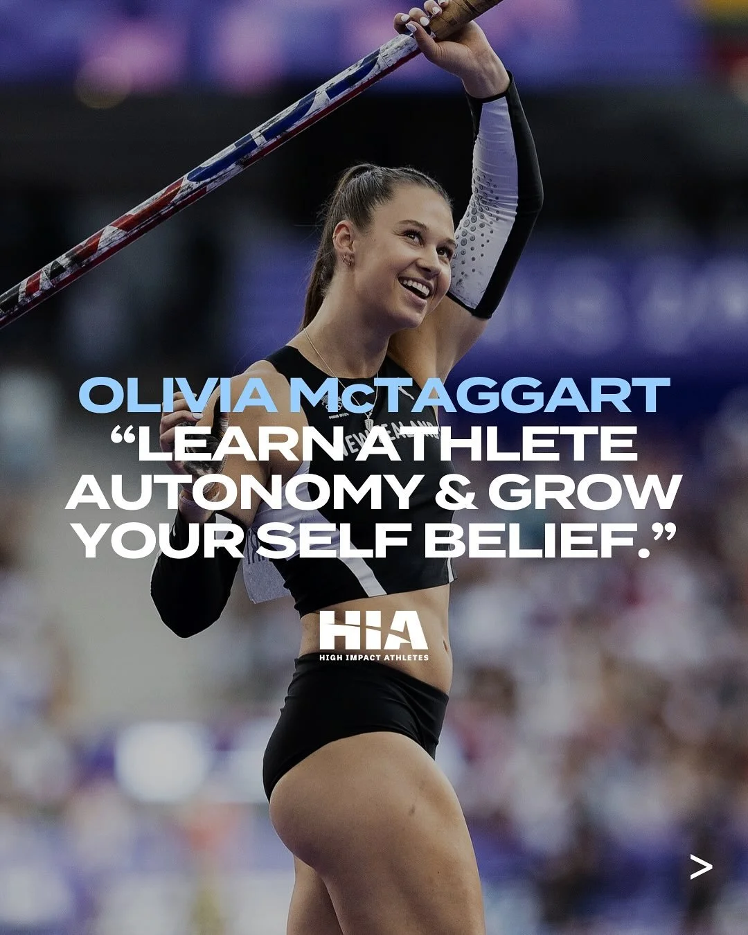 Giving thanks and giving back. 🙏 

Get to know our newest #ChampionOfChange at Team HIA. The pole vaulter sensation from New Zealand @livi_mctaggart_pv is fresh off the back of her first @diamondleagueathletics win and is ready for more.
