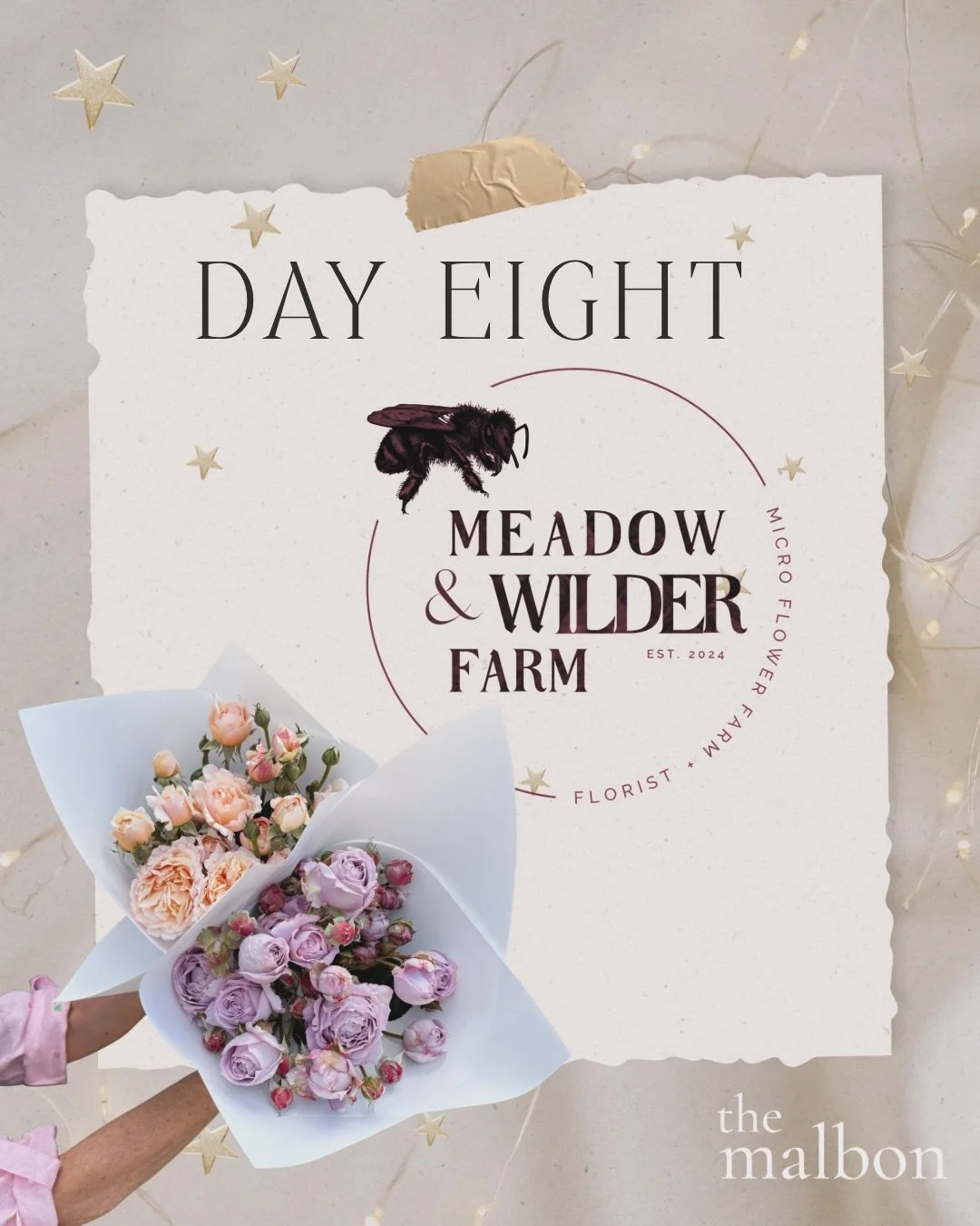 ✨Day Eight of the 12 days of Malbon Gift Guide✨

Meadow &amp; Wilder Farm

Meadow &amp; Wilder Farm is a seasonal micro&ndash;flower farm lovingly cultivated by Jera &amp; Joey in Bungendore. From November to April, Jera can be found in-store craftin