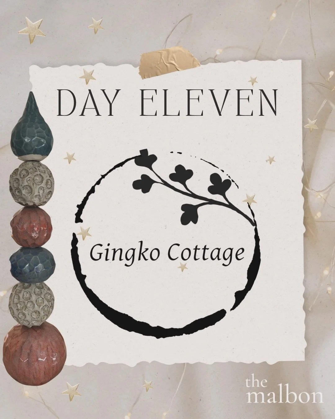 🎁Day Eleven of the 12 Days of Malbon Gift Guide 🎁 &ndash; 
@gingko.cottage 

Like many makers, Leanne McKenzie began with a simple wish&mdash;to fill her creative bucket list. Pottery classes at night and weekends soon became a passion, and five ye