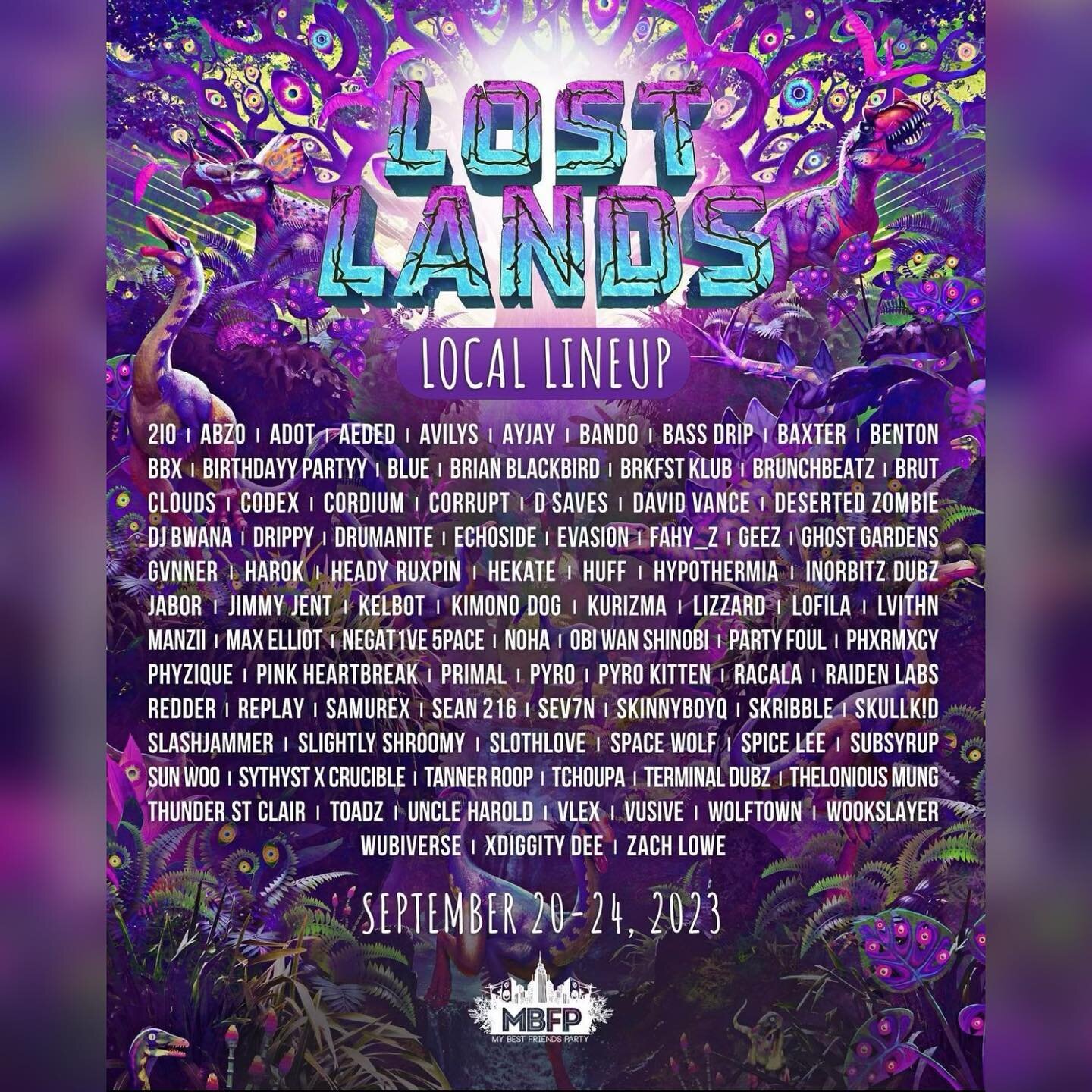 Lost Lands Round 2😈

saturday @ 6am at the Grove Stage

massive shoutout to @mybestfriendsparty and @excisionpresents for having me out

we got an absolute homie fest at the Grove Stage Silent Disco, pop out for 24/7 vibes all weekend

#LostLands #C