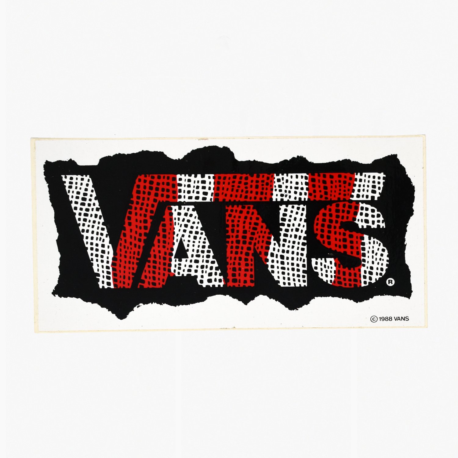 1988 Vans Textile Print Sticker